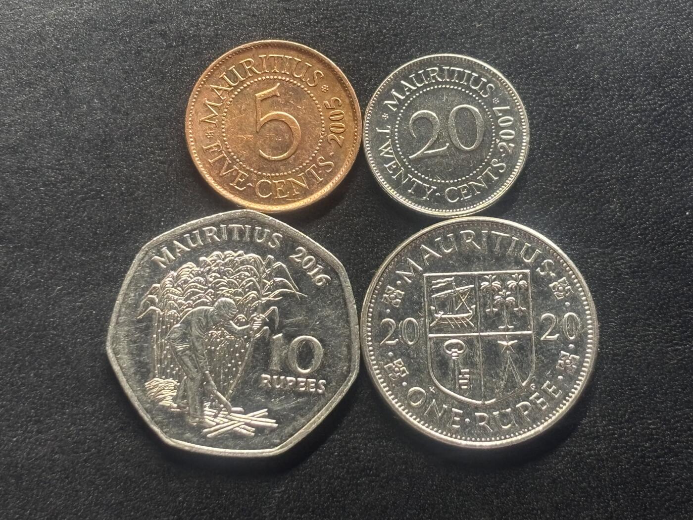 邮泉阁限时拍卖第四十场 非洲专场（硬币在国外。请付邮费6元。） 毛里求斯4枚