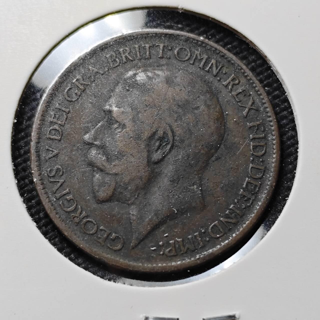 KK钱币收藏小铺  第390期  2月预留时间 周末发货  1918英国半便士铜币