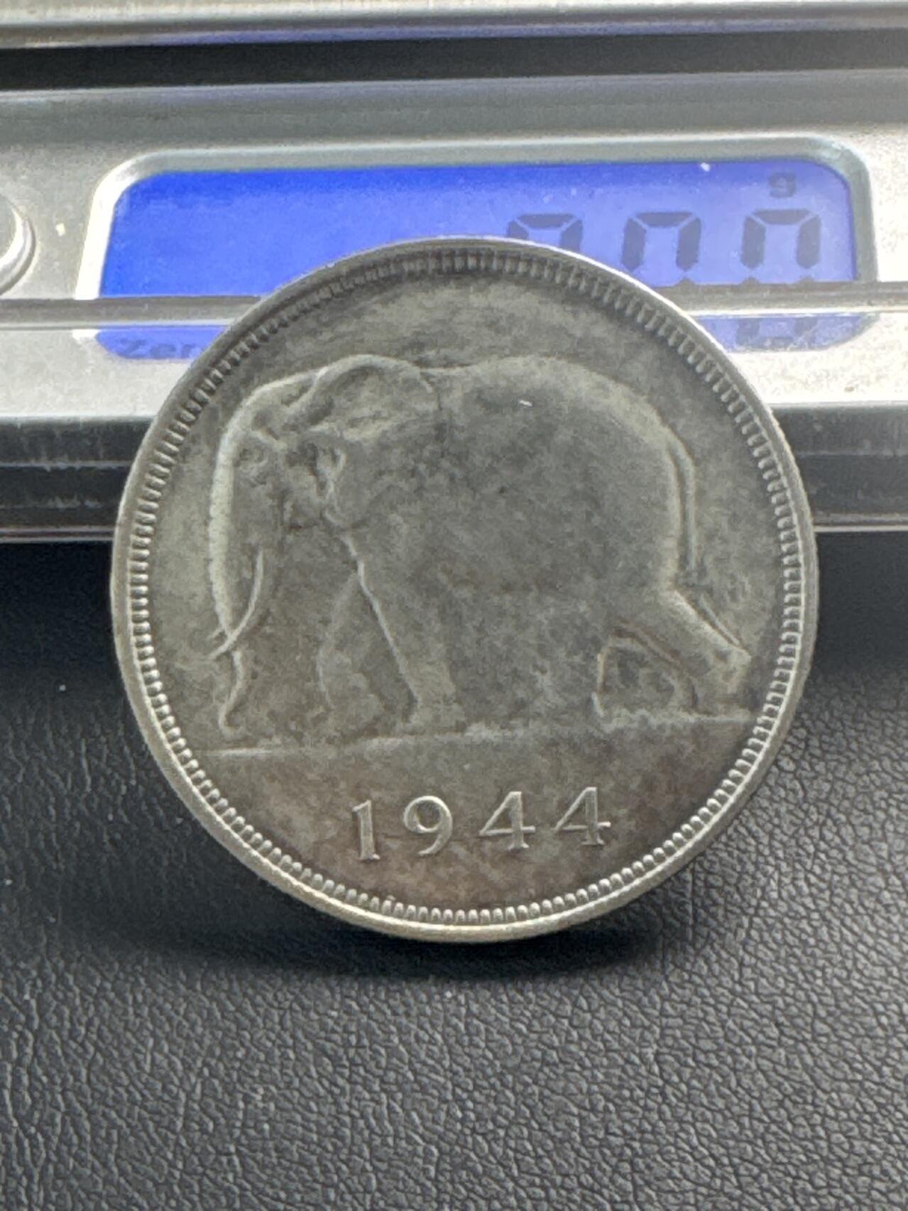 ❤️【币观天下】❤️ 第341期钱币拍卖- 2026.1.30周五晚上6点半场-长期征集拍品 春节前最后一场本场不能存放 节后恢复拍卖 比属刚果1944年大象🐘银币17.29克