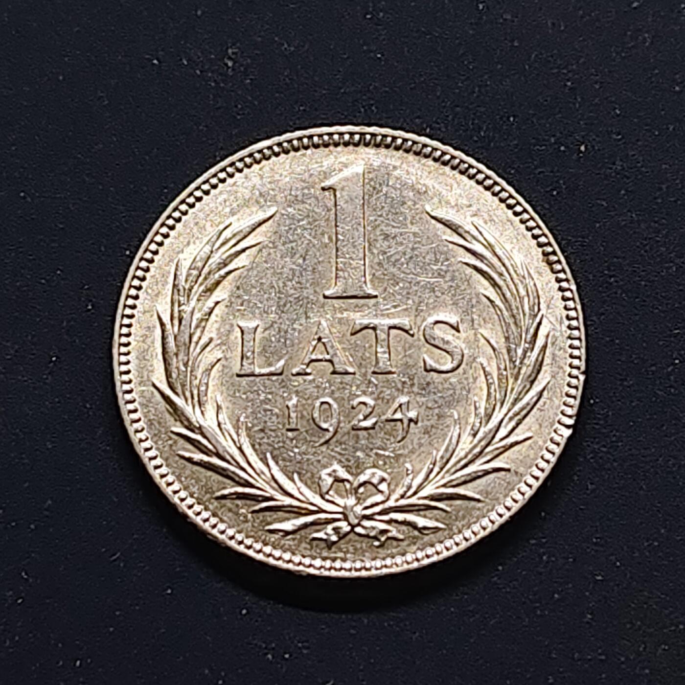 【全场包邮】纯粹捡漏拍498场-持续更新中 拉脱维亚1924年1拉特银币【23毫米5克83.5%，估算纯银价约117元（按28元/克银价核算）】