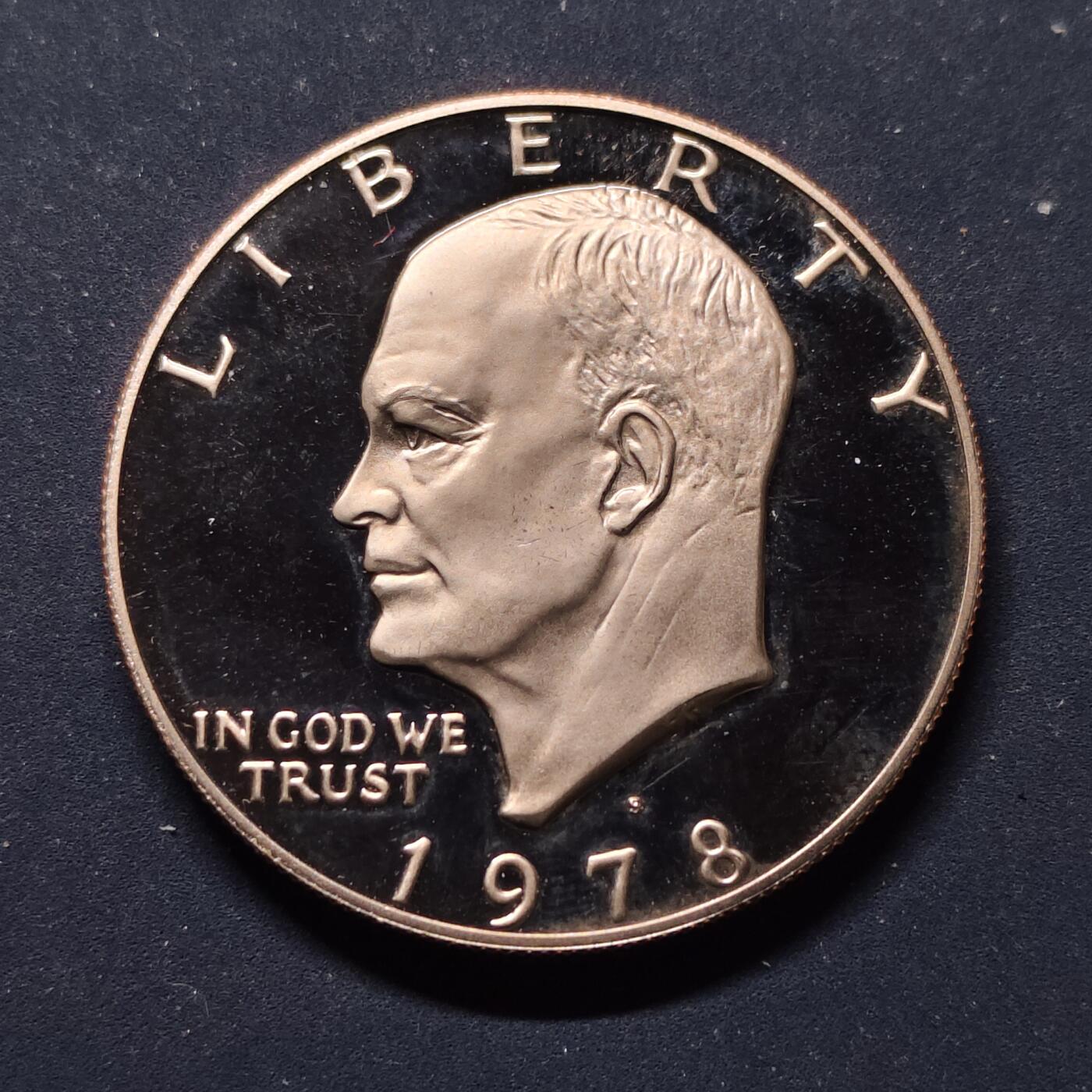 【全场包邮】纯粹捡漏拍498场-持续更新中 美国1978年1元艾森豪威尔精制币