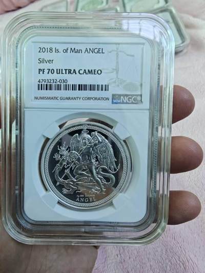 英国1盎司纯银天使银币，3131g - 英国1盎司纯银天使银币，3131g