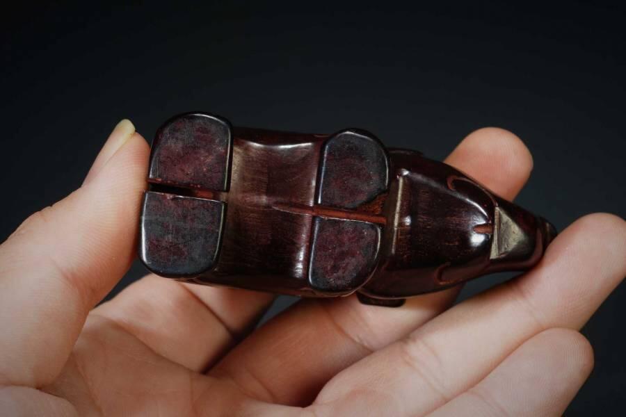 上海都达杂项专场十二（全场包邮】 老玉雕太平有象手把件83-39