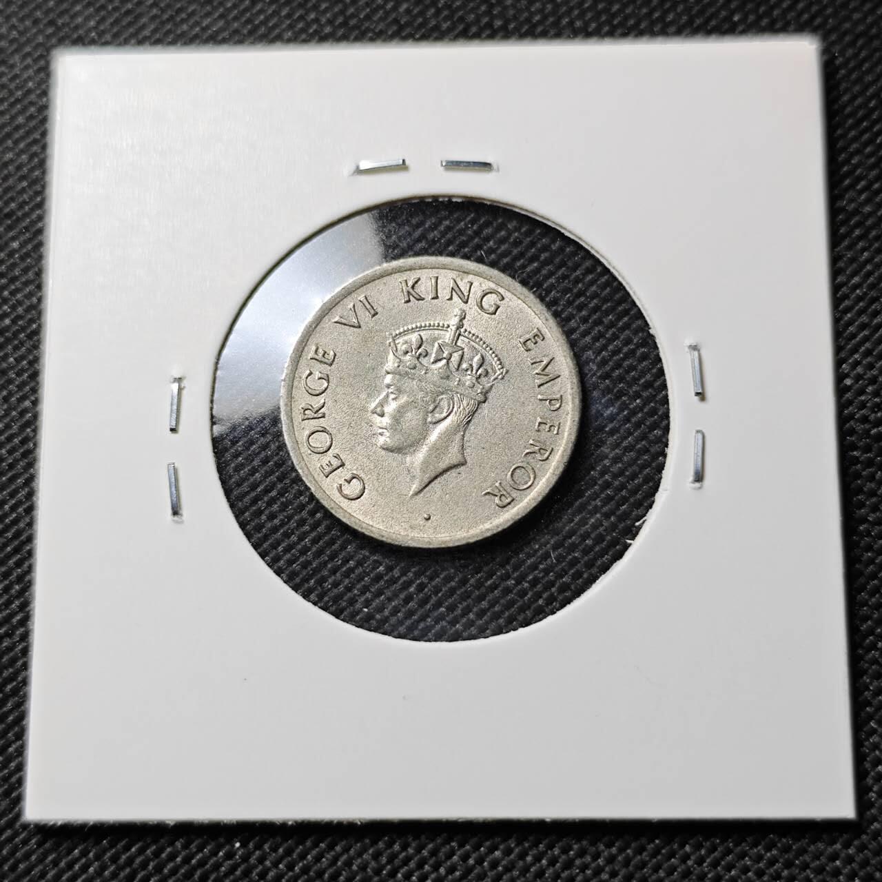 KK钱币收藏小铺  第390期  2月预留时间 周末发货  1947英属印度1/4卢比