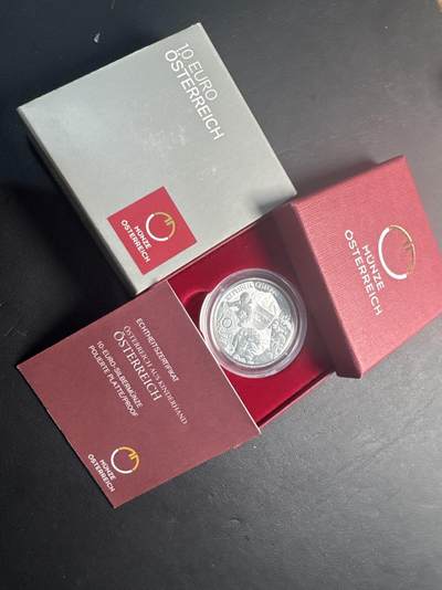 ❤️【币观天下】❤️ 第341期钱币拍卖- 2026.1.30周五晚上6点半场-长期征集拍品 春节前最后一场本场不能存放 节后恢复拍卖 - 奥地利联邦省系列银币 盒证齐全(面值10欧，重量17.3克)2016-2