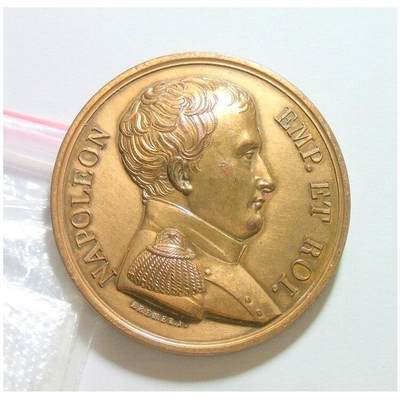 【艺术】法国艺术大章1815年 拿破仑流放圣赫勒拿岛 高浮雕精制大铜章 40MM - 【艺术】法国艺术大章1815年 拿破仑流放圣赫勒拿岛 高浮雕精制大铜章 40MM