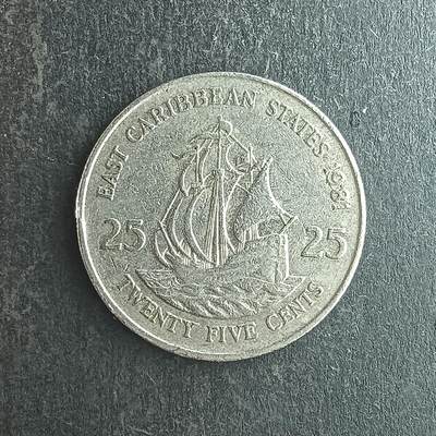 逸泉钱币2026第十四场世界各国散币纪念币A1214-1613 - 1303 东加勒比25分