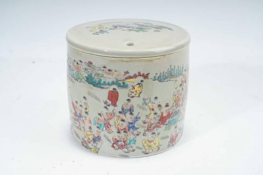 上海都达杂项专场十二（全场包邮】 粉彩百子图蛐蛐罐83-47