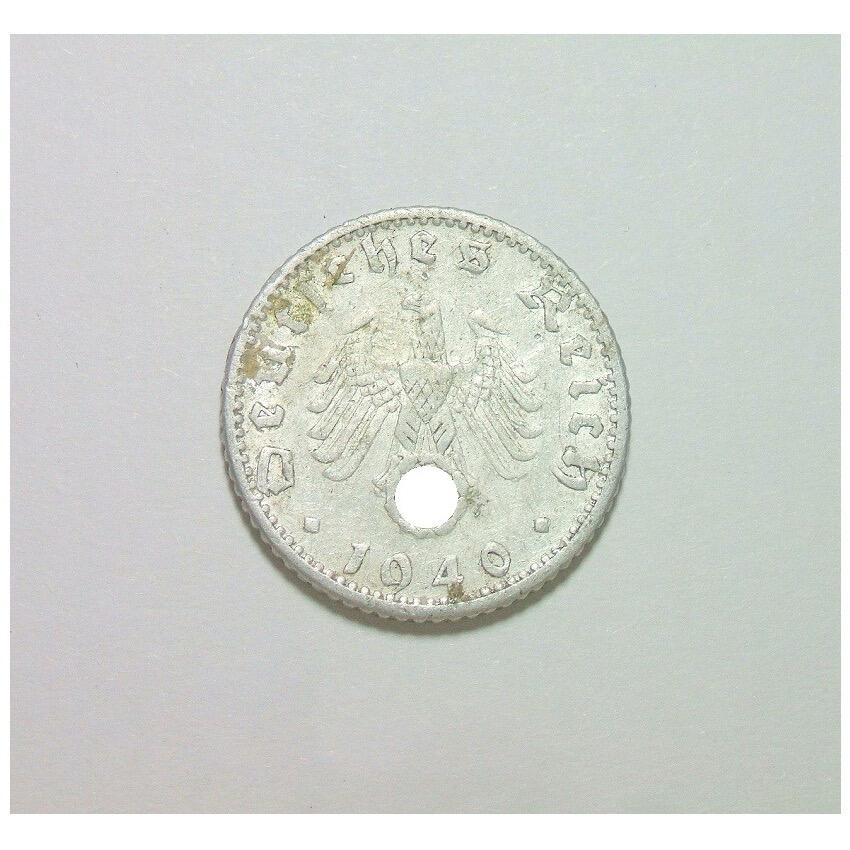 德国第三帝国1940年D版50芬尼 好品