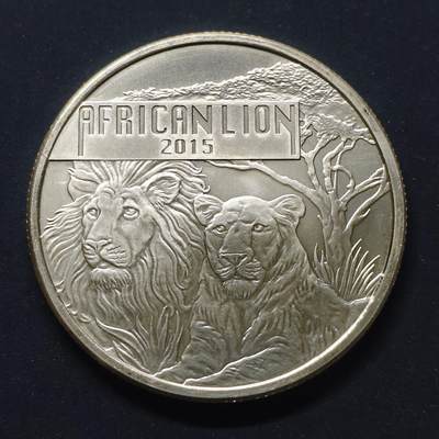 【全场包邮】纯粹捡漏拍499场-持续更新中 - 布隆迪2015年5000法郎非洲狮1盎司31.1克999纯银币【40毫米31.1克99.9%，纯银价约871元（按28元银价估算）】