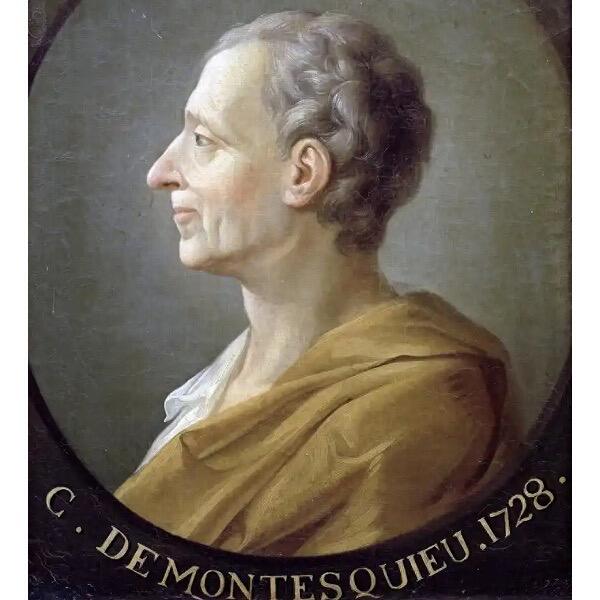 法国1817年 大哲学家孟德斯鸠 高浮雕精制大铜章 40MM