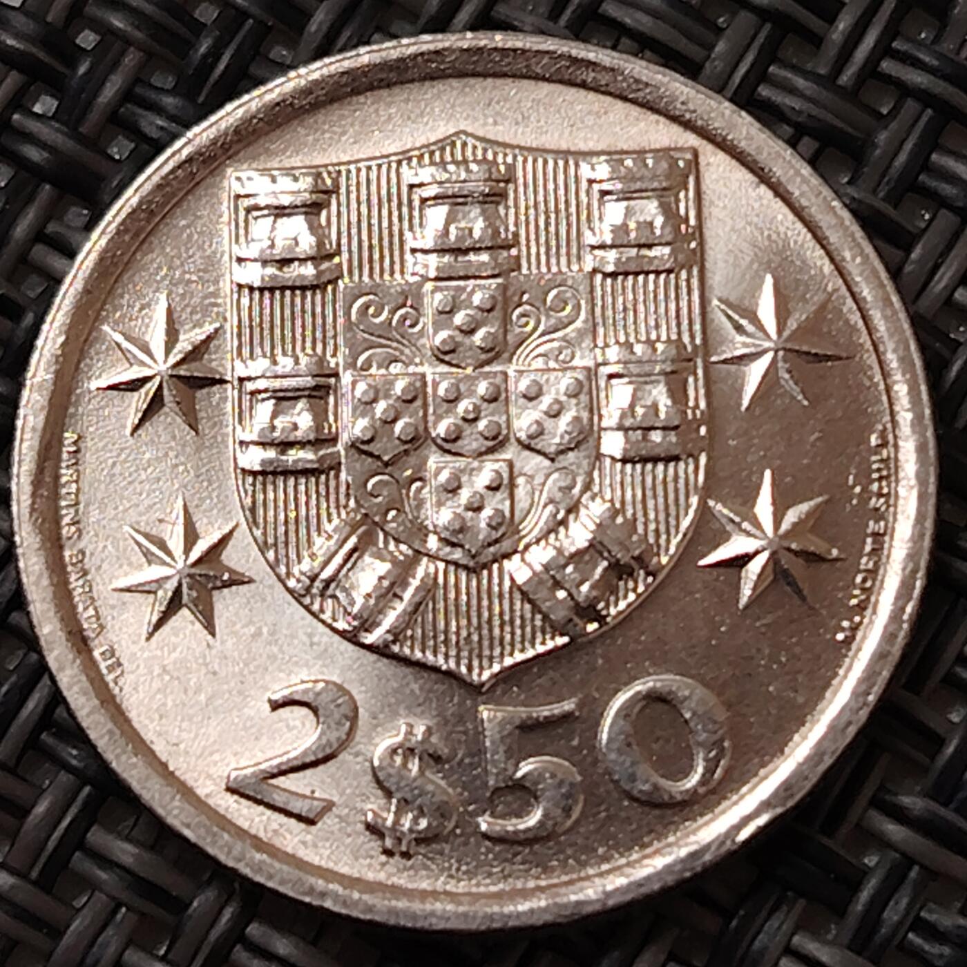 布加迪🐬～世界钱币(上海)🌾第 276 期 /  各国套币和散币 葡萄牙🇵🇹 1972年 2.5艾斯库多 ~L7