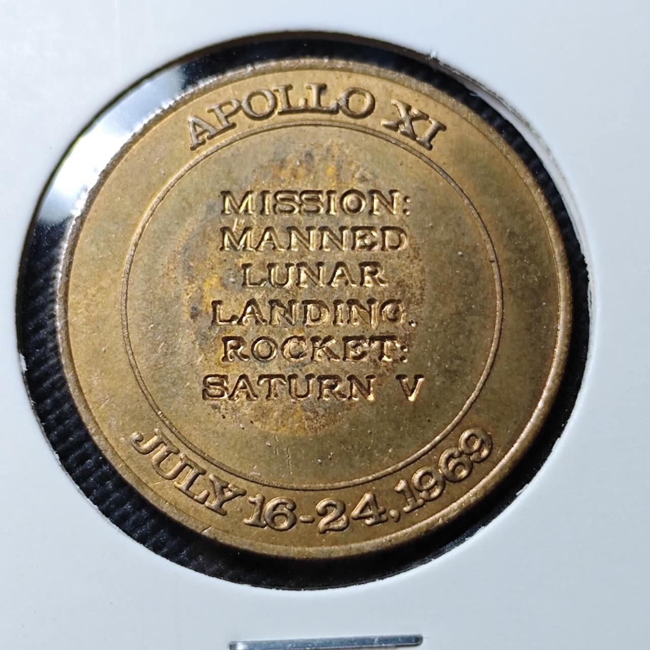 KK钱币收藏小铺  第390期  2月预留时间 周末发货  美国航天纪念铜章