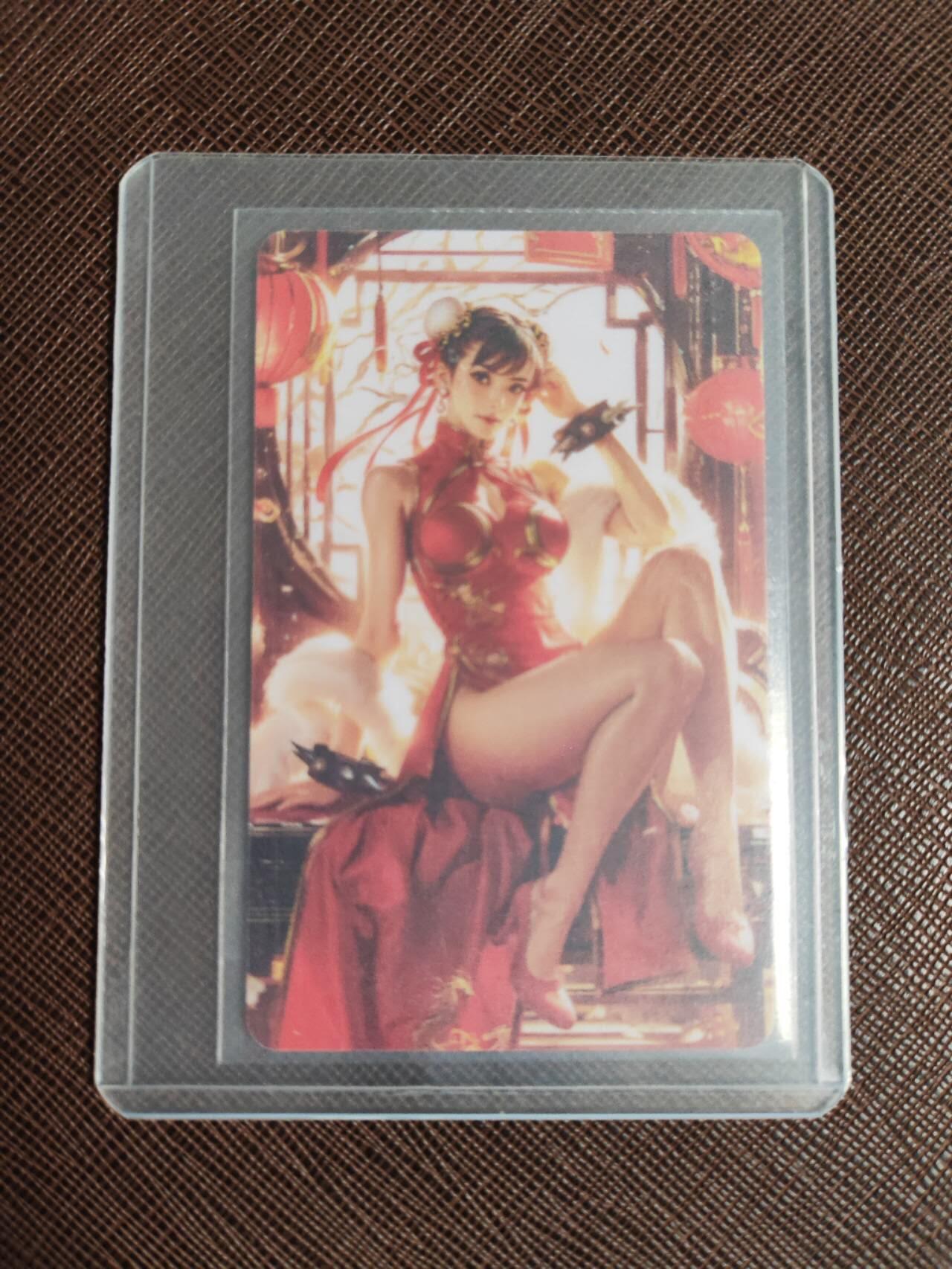 阳大大卡牌拍卖第96期（持续收拍品，周五晚上九点截拍，进群福利早知道） 街头霸王 春丽㈡ 食品卡 硬普卡 带卡膜卡夹