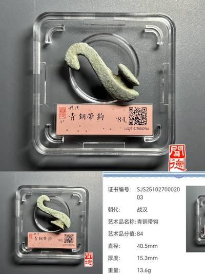 评级杂件 - 青铜带钩（无瑕疵）