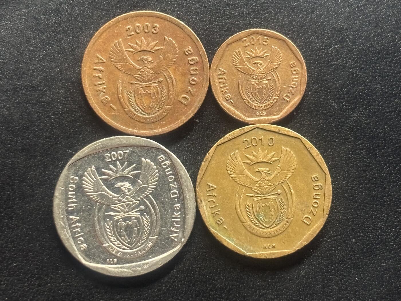 邮泉阁限时拍卖第四十场 非洲专场（硬币在国外。请付邮费6元。） 南非宗加语4枚