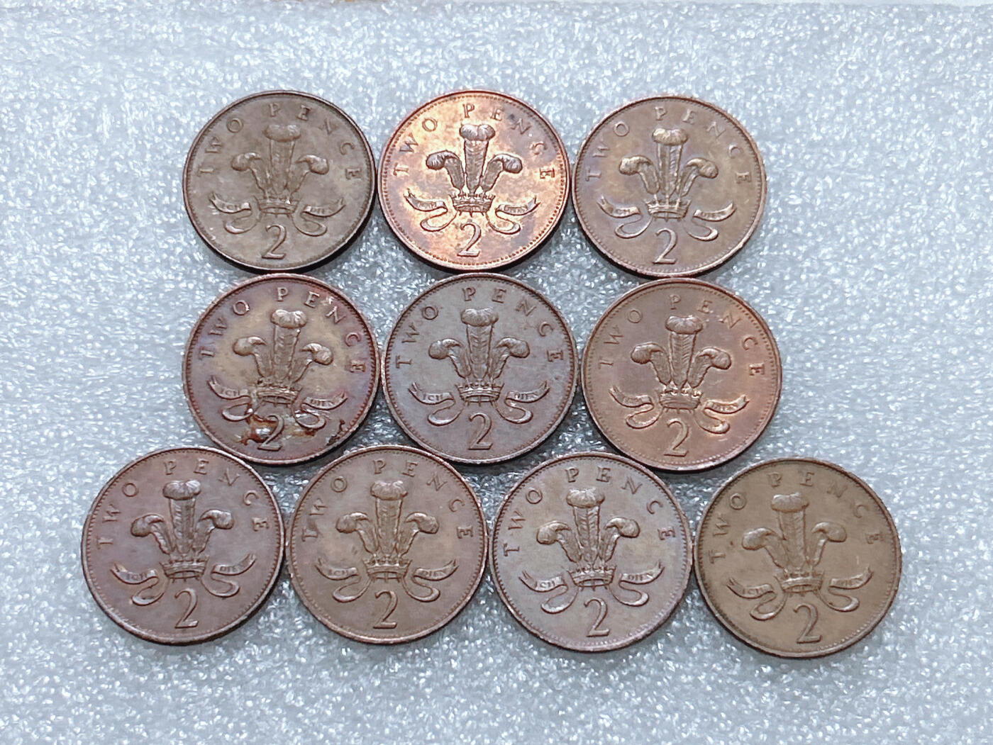 第一海外回流一元起拍收藏 散集专场  第296期 英国2便士硬币 10枚 高冠女王版