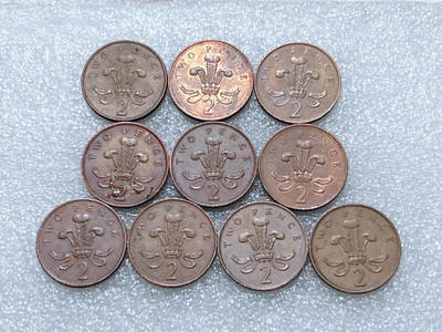 第一海外回流一元起拍收藏 散集专场  第296期 - 英国2便士硬币 10枚 高冠女王版