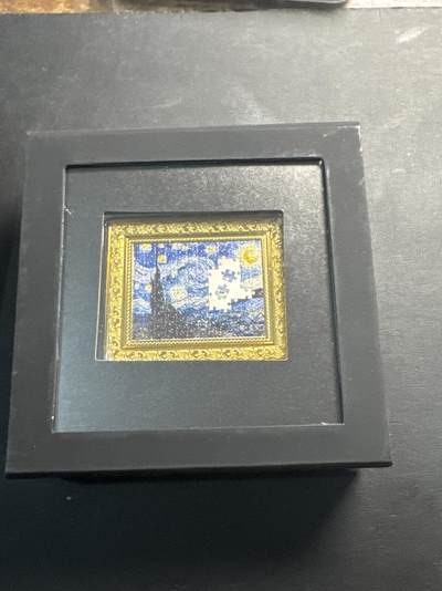 ❤️【币观天下】❤️ 第341期钱币拍卖- 2026.1.30周五晚上6点半场-长期征集拍品 春节前最后一场本场不能存放 节后恢复拍卖 - 纽埃2022年世界名画拼图艺术系列梵高星空银铜双金属纪念币含1克银