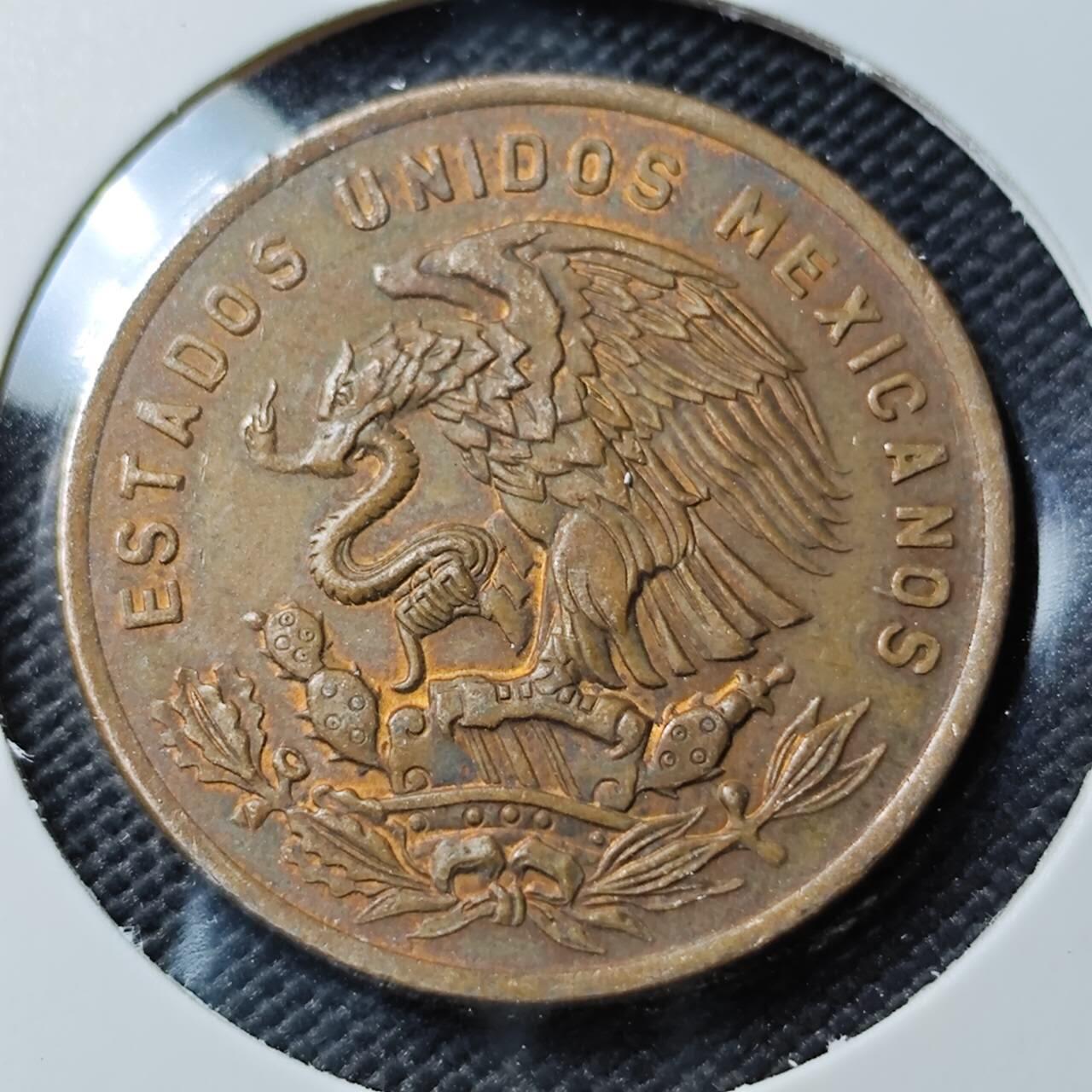 KK钱币收藏小铺  第390期  2月预留时间 周末发货  1966墨西哥20分铜币