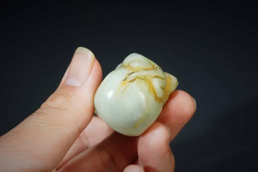 上海都达杂项专场十二（全场包邮】 古玉福禄手把件83-27