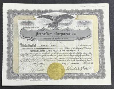 西秦中古拍卖第七十四期 - 美国1960年100股股票