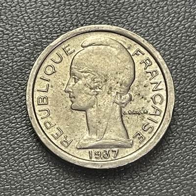回流0201 - 法国官方改制1937年1法郎硬币而成的公用电话代用币