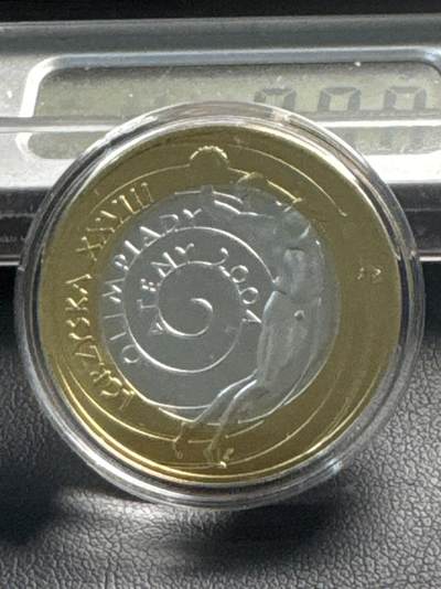 ❤️【币观天下】❤️ 第341期钱币拍卖- 2026.1.30周五晚上6点半场-长期征集拍品 春节前最后一场本场不能存放 节后恢复拍卖 - 2004 波兰 雅典奥林匹克 10兹罗提【双色四区精制】银币