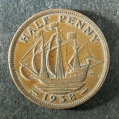 逸泉钱币2026第十四场世界各国散币纪念币A1214-1613 - 1300 英国0.5半便士