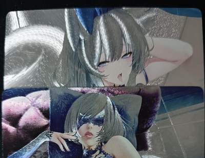 花开卡拍第61期（3月7号周六截拍，品控勿拍!!!拍品不寄存，运费5元（新疆需补运费差价或顺丰到付），自制卡难免瑕疵，可能存在轻微撞角爆边等出厂瑕疵，品控介意勿拍！） - 奇点卡牌 尼尔2B等性感女孩 粗闪一对