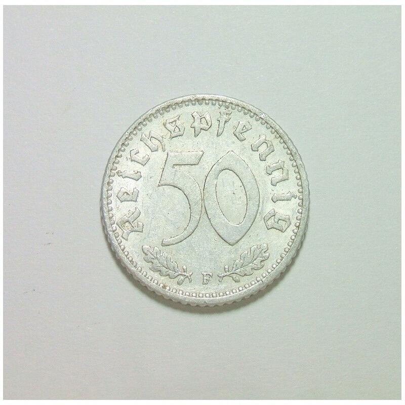 德国第三帝国1941年F版50芬尼 带原光