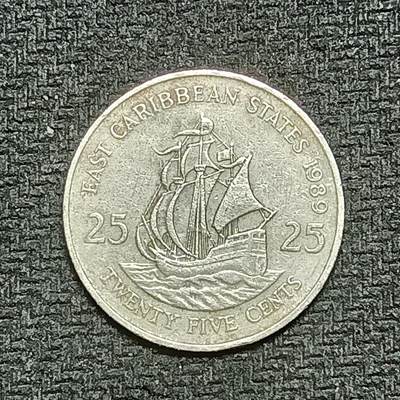 逸泉钱币2026B世界钱币纪念币纸币第八组B831-1230 - 834东加勒比25分