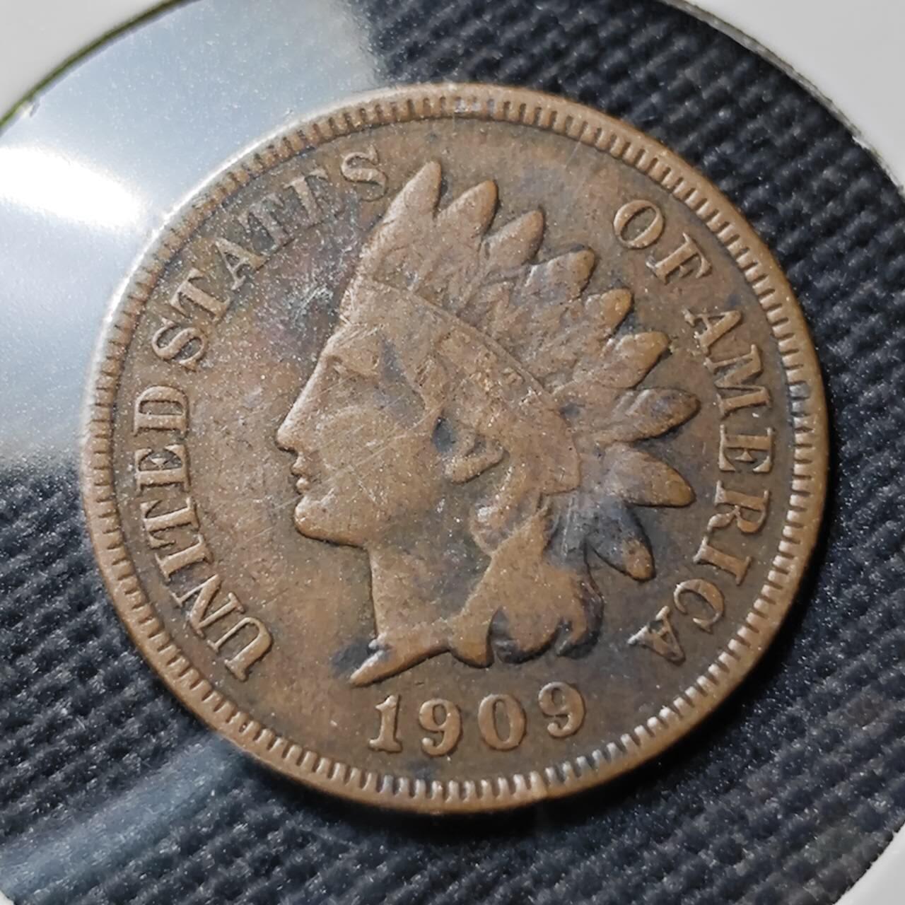 KK钱币收藏小铺  第390期  2月预留时间 周末发货  1909美国1分铜币