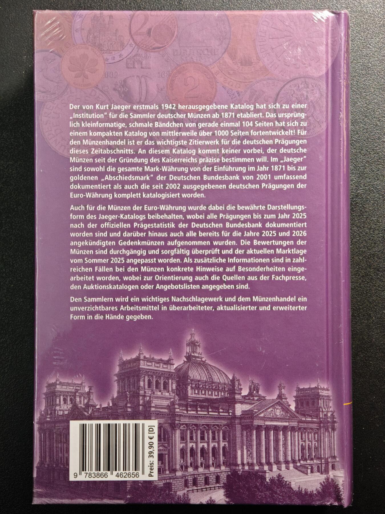 【德藏】世界币章拍卖第163期（拍品征集中~欢迎藏友联系） 2026年最新版！全新塑封！德国耶格钱币目录！现货！硬壳精装