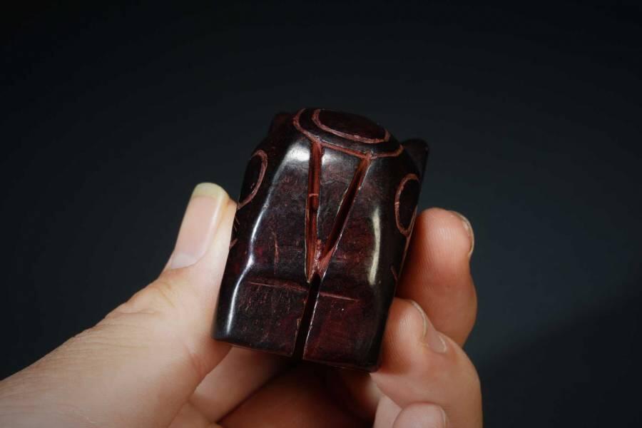 上海都达杂项专场十二（全场包邮】 老玉雕太平有象手把件83-39