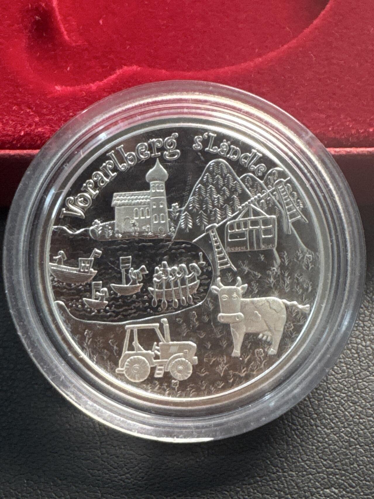 ❤️【币观天下】❤️ 第341期钱币拍卖- 2026.1.30周五晚上6点半场-长期征集拍品 春节前最后一场本场不能存放 节后恢复拍卖 奥地利联邦省系列银币 盒证齐全(面值10欧，重量17.3克)2013-2