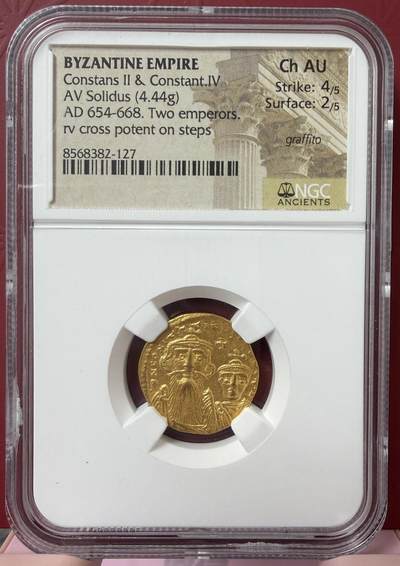 2026年1月捡漏拍 - 拜占庭帝国君士坦丁二世金币