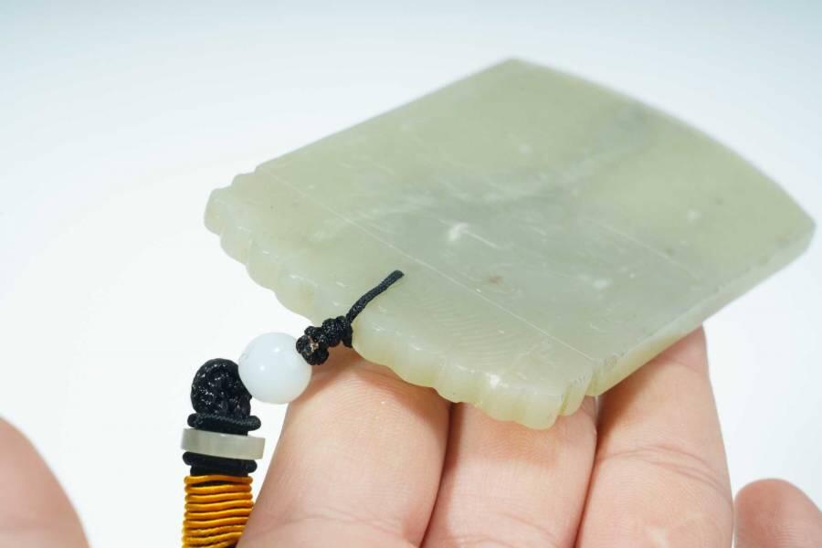 上海都达杂项专场十二（全场包邮】 90年代 和田玉精雕《人物诗文》挂牌83-33