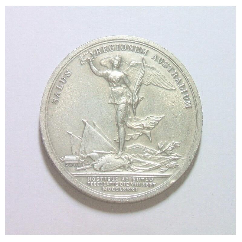 【旋风钱币】1月31日19:00准时开拍 精美欧洲币章、银币银章、第三帝国钱币等 全场包邮！ 美国纪念1781年 格林将军尤托斯普林战役高浮雕精制大白铜章 40MM