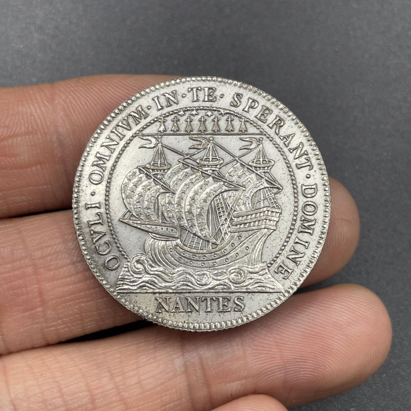 「木头集藏」章牌专场-第67场 法国南特商事法院银章，直径：32 mm，15.3 g，银标：丰饶角 1*  （925银）