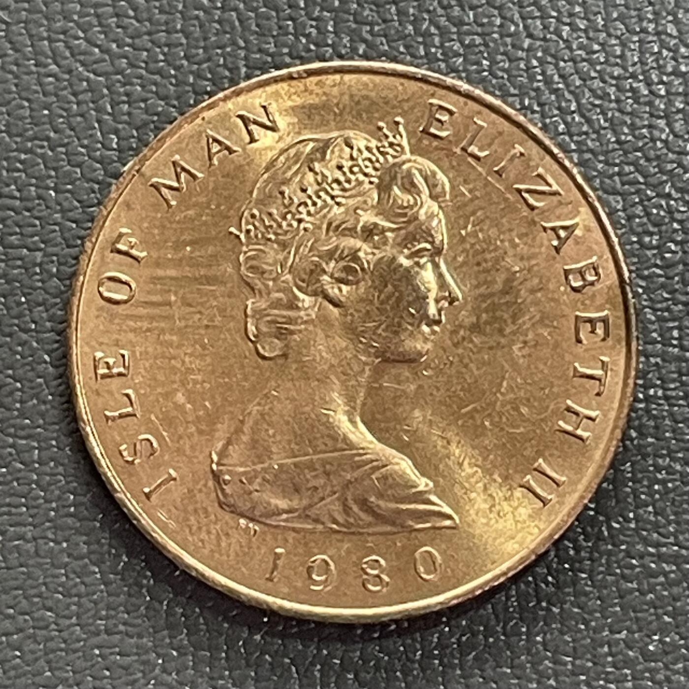 回流0201 马恩岛1980年1便士 无尾猫