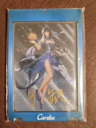 阳大大卡牌拍卖第96期（持续收拍品，周五晚上九点截拍，进群福利早知道） - 【亲签】宁缺卡牌 西施 画师：宁缺 折光粗闪 带卡帝专属色卡砖