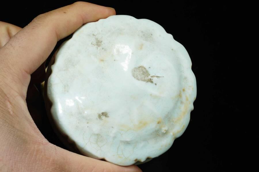 上海都达杂项专场十二（全场包邮】 70年代 湖田窑影青釉粉盒83-49