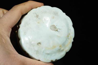 上海都达杂项专场90【全场包邮】  70年代 湖田窑影青釉粉盒83-49