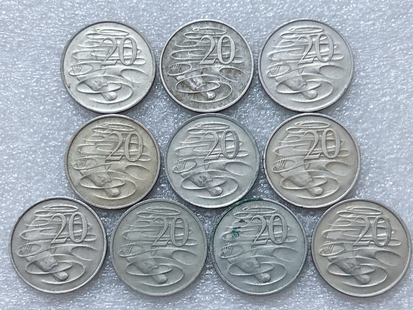 第一海外回流一元起拍收藏 散集专场  第296期 澳大利亚20分硬币 10枚