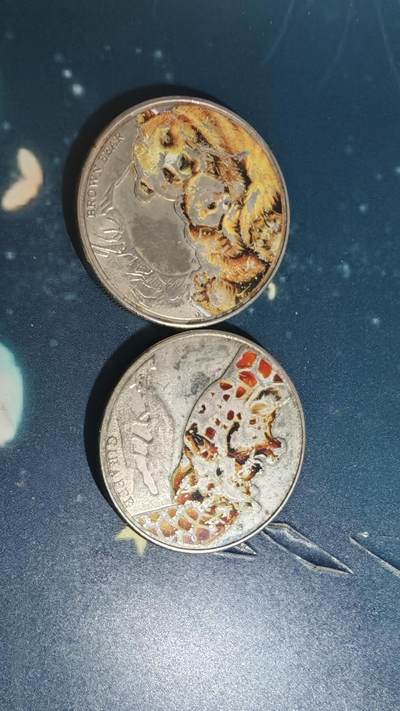 杂项场 - 工艺品图瓦卢2014纪念币两枚