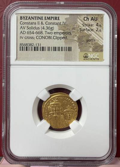 2026年1月捡漏拍 - 拜占庭帝国君士坦丁二世金币