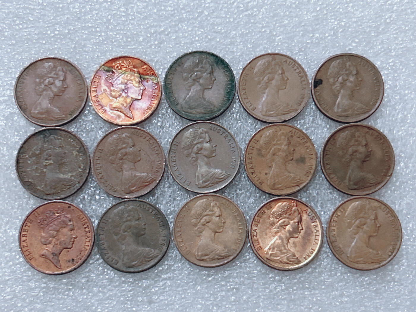 第一海外回流一元起拍收藏 散集专场  第296期 澳大利亚1分硬币 15枚