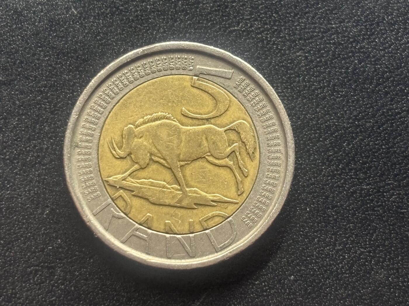 邮泉阁限时拍卖第四十场 非洲专场（硬币在国外。请付邮费6元。） 南非2004年5兰特