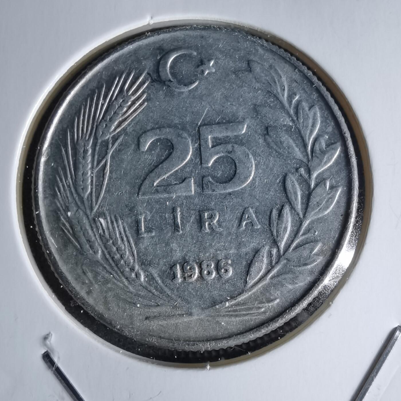 沼泽如烟--第979场 土耳其1986年25里拉